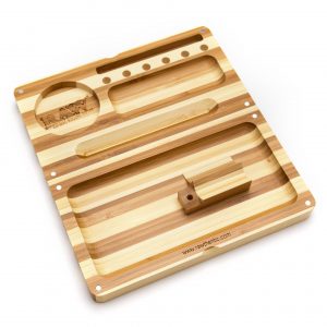 Bamboo Stiped Rolling Tray